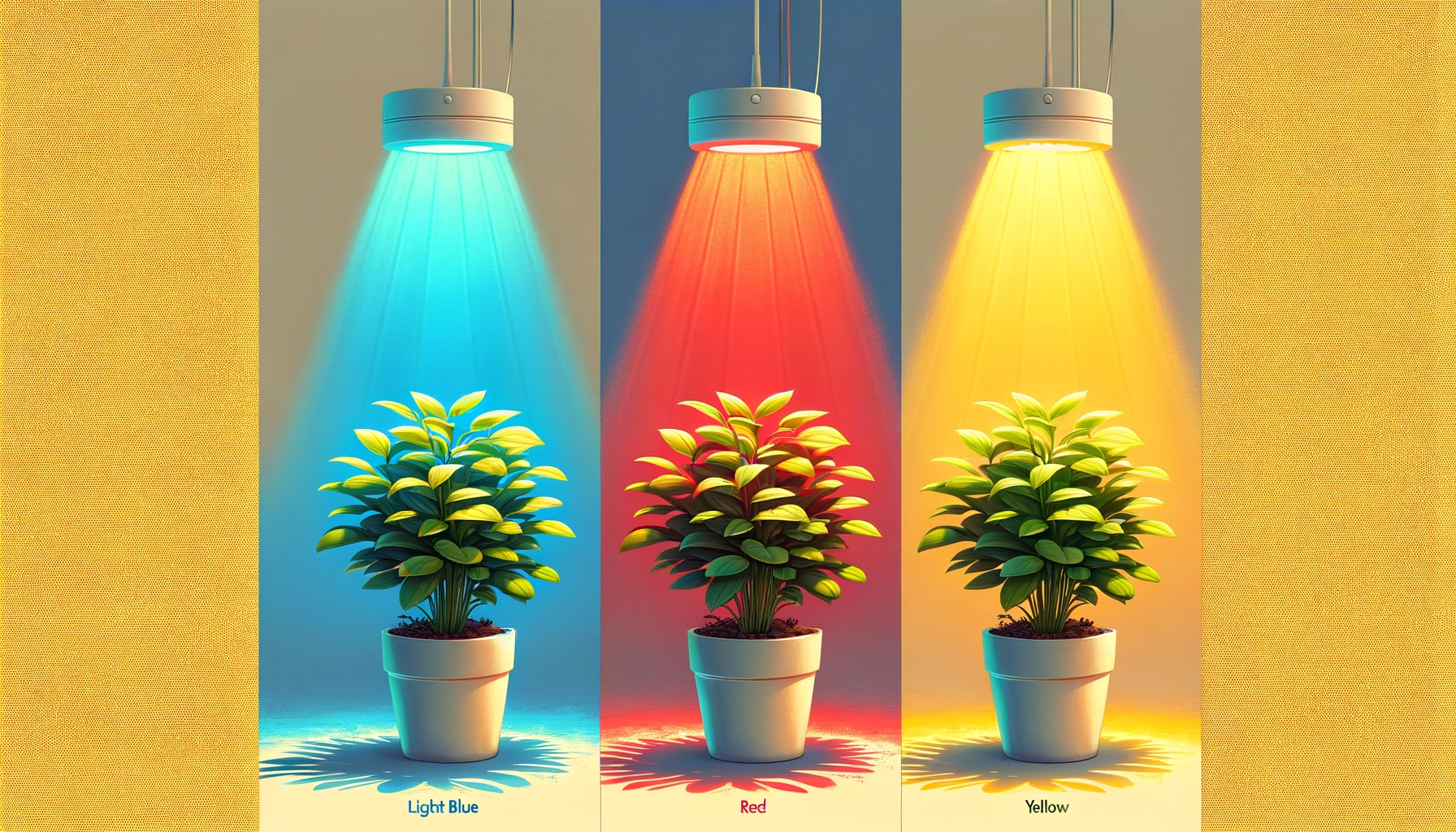 Effect of light wavelength on plant growth